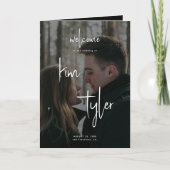 Moderne Foto-Hochzeit Programm (Vorderseite)