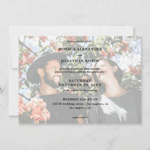 Moderne Foto-Hochzeit - Querformat Einladung