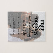 Moderne Foto Hochzeit retten das Datum Puzzle (Horizontal)