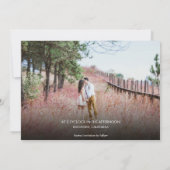 Moderne Foto Hochzeit Retten Sie das Datum Einladung (Rückseite)