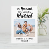 Moderne Foto-Hochzeit Save The Date (Stehend Vorderseite)