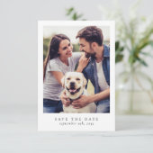 Moderne Foto-Hochzeit Save The Date (Stehend Vorderseite)