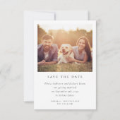 Moderne Foto-Hochzeit Save The Date (Rückseite)