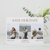 Moderne Foto-Hochzeit Save The Date (Stehend Vorderseite)