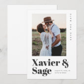 Moderne Foto Hochzeit Save The Date (Vorne/Hinten)