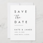 Moderne Foto Hochzeit Save The Date (Rückseite)