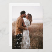 Moderne Foto Hochzeit Save The Date (Vorne/Hinten)