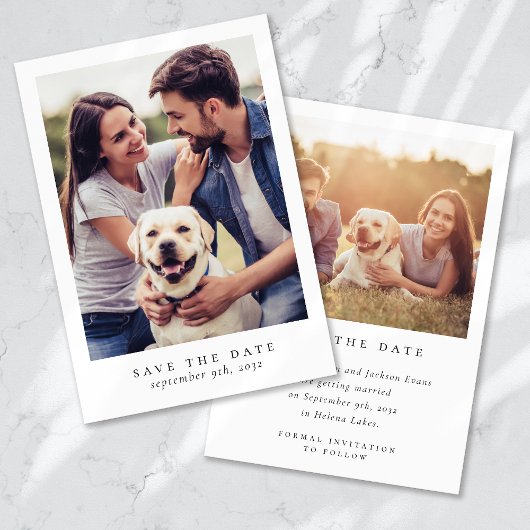 Moderne Foto-Hochzeit Save The Date