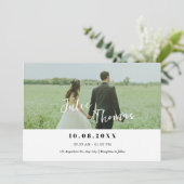 Moderne Foto-Hochzeit Save The Date (Stehend Vorderseite)