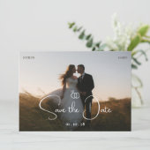Moderne Foto-Hochzeit Save The Date (Stehend Vorderseite)