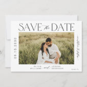 Moderne Foto-Hochzeit Save The Date (Vorderseite)