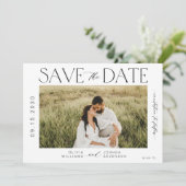 Moderne Foto-Hochzeit Save The Date (Stehend Vorderseite)