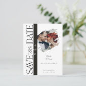Moderne Foto-Hochzeit 'Save the Date' Postkarte (Stehend Vorderseite)