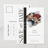 Moderne Foto-Hochzeit 'Save the Date' Postkarte (Vorne/Hinten)