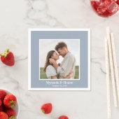 Moderne Foto-Hochzeit Serviette (Beispiel)
