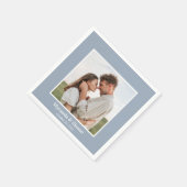 Moderne Foto-Hochzeit Serviette (Ecke)