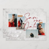 Moderne Foto Hochzeit sparen das Datum (Vorne/Hinten)
