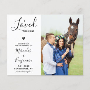 Moderne Foto-Hochzeit spart das Datum