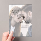 Moderne Foto-Hochzeit spart das Datum Acryleinladungen (Insitu (Handheld))