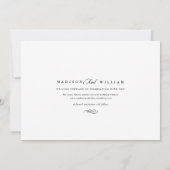 Moderne Foto-Hochzeit spart das Datum Einladung (Rückseite)