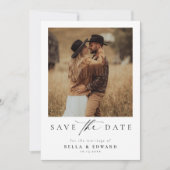 Moderne Foto-Hochzeit spart das Datum Save The Date (Vorderseite)