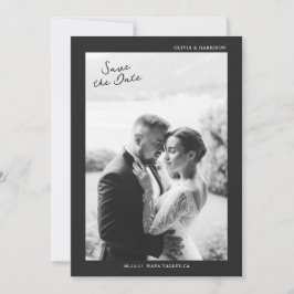 Moderne Foto-Hochzeit - Termin merken Einladung