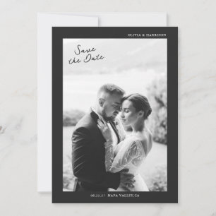Moderne Foto-Hochzeit - Termin merken Einladung