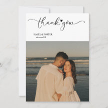 Moderne Foto Hochzeit Vielen Dank