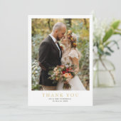 Moderne Foto Hochzeit weiß Grenze danke (Stehend Vorderseite)