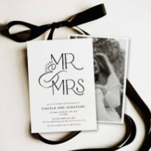 Moderne Foto-Hochzeitsankündigung
