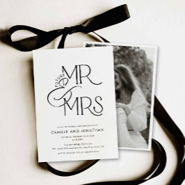 Moderne Foto-Hochzeitsankündigung Einladung