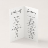 Moderne Foto-Hochzeitsbroschüren-Programm (Innenseite)