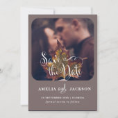 Moderne Foto-Hochzeitseinladung zum Speichern des Save The Date (Vorderseite)