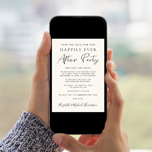 Moderne Foto Hochzeitsempfehlung Save the Date Ankündigung