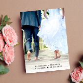 Moderne Foto Hochzeitsempfehlung Save the Date Ankündigung