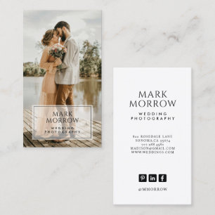 Moderne Foto-Hochzeitsfotograf Geschäfts Karte