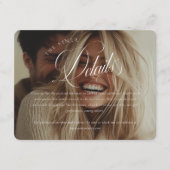 Moderne Foto-Hochzeitskarte Begleitkarte (Vorderseite)