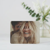 Moderne Foto-Hochzeitskarte Begleitkarte (Stehend Vorderseite)