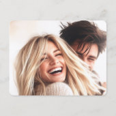 Moderne Foto-Hochzeitskarte Begleitkarte (Rückseite)