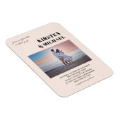 Moderne Foto Hochzeitskarte Einladung Magnet (Rechte Seite)