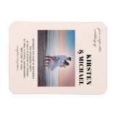 Moderne Foto Hochzeitskarte Einladung Magnet (Horizontal)