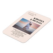 Moderne Foto Hochzeitskarte Einladung Magnet (Linke Seite)