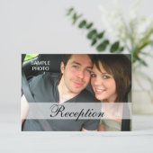 Moderne Foto Hochzeitskarten Einladung (Stehend Vorderseite)
