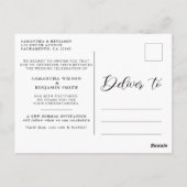 Moderne Foto Hochzeitsplanung Postkarte (Rückseite)