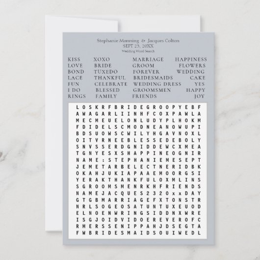 Moderne Foto-Hochzeitssatzsuche Save the Date - La Einladung (Vorderseite)