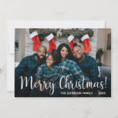 Moderne Foto Holiday Card Feiertagskarte (Vorderseite)