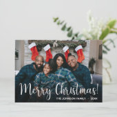 Moderne Foto Holiday Card Feiertagskarte (Stehend Vorderseite)