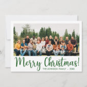 Moderne Foto Holiday Card Feiertagskarte (Vorderseite)