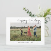 Moderne Foto Holiday Card | Weihnachtskarte Einladung (Stehend Vorderseite)