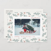 Moderne Foto Holiday Postcard Postkarte (Vorne/Hinten)